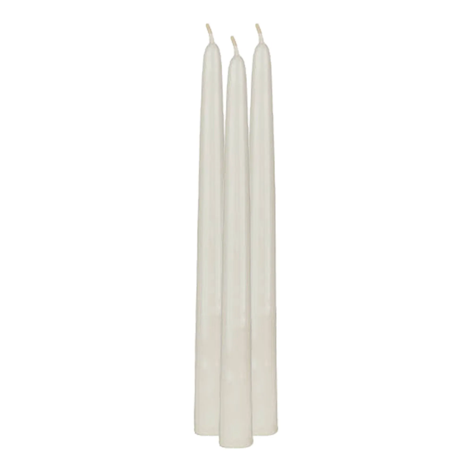 10" Unscented White Taper Candle