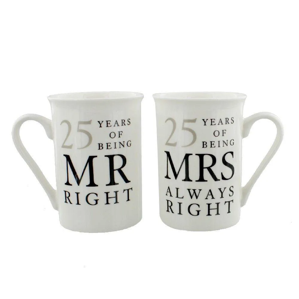 25 Year Anniversary Mr Right & Mrs Always Right - Amore (Widdop)