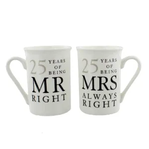 25 Year Anniversary Mr Right & Mrs Always Right - Amore (Widdop)