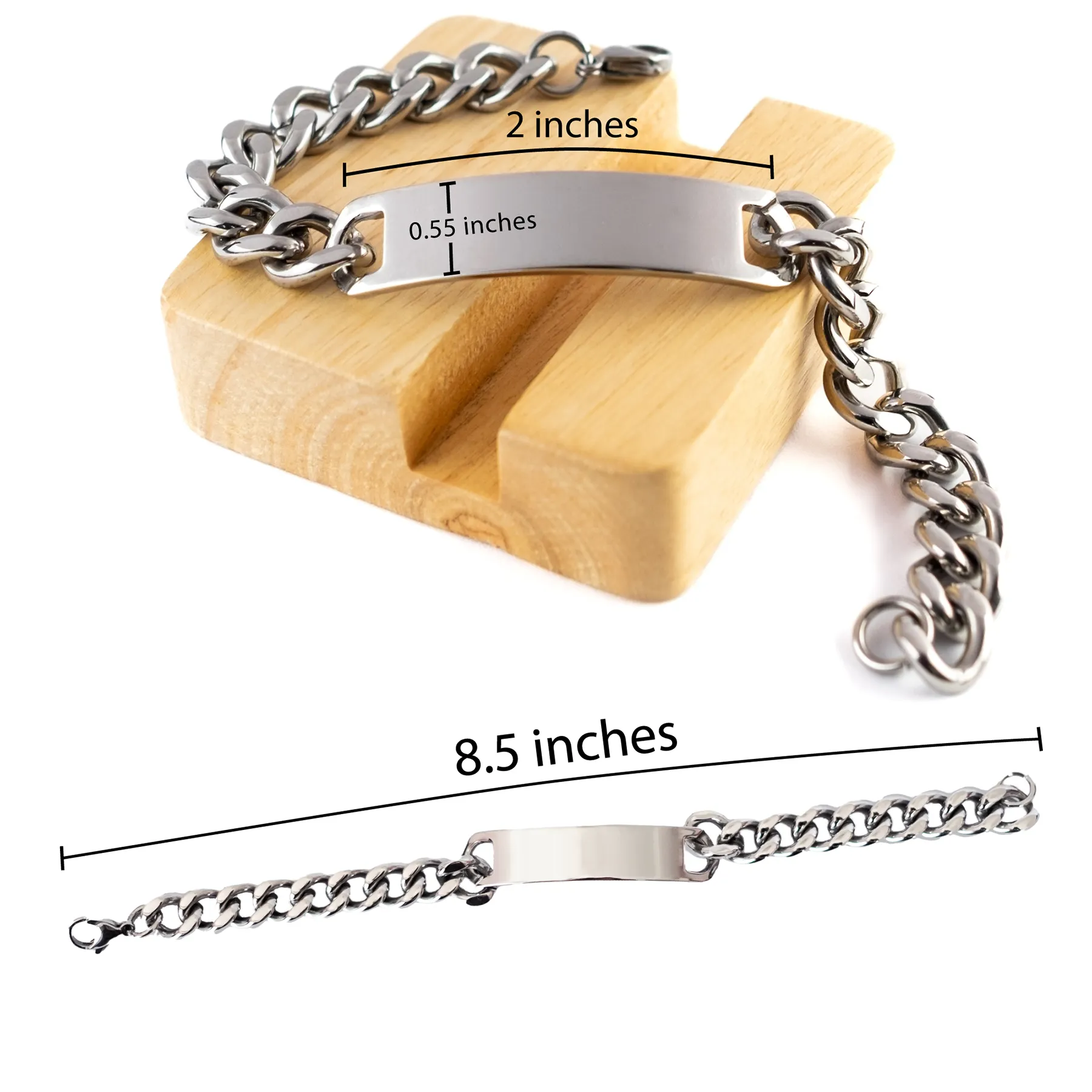 Abuela Cuban Chain Stainless Steel Bracelet - Unique Gift for Her, Engraved Quote for Mothers Day, Christmas, and Birthday- To My Abuela, Thank You for Everything We Shared, I Love You Always