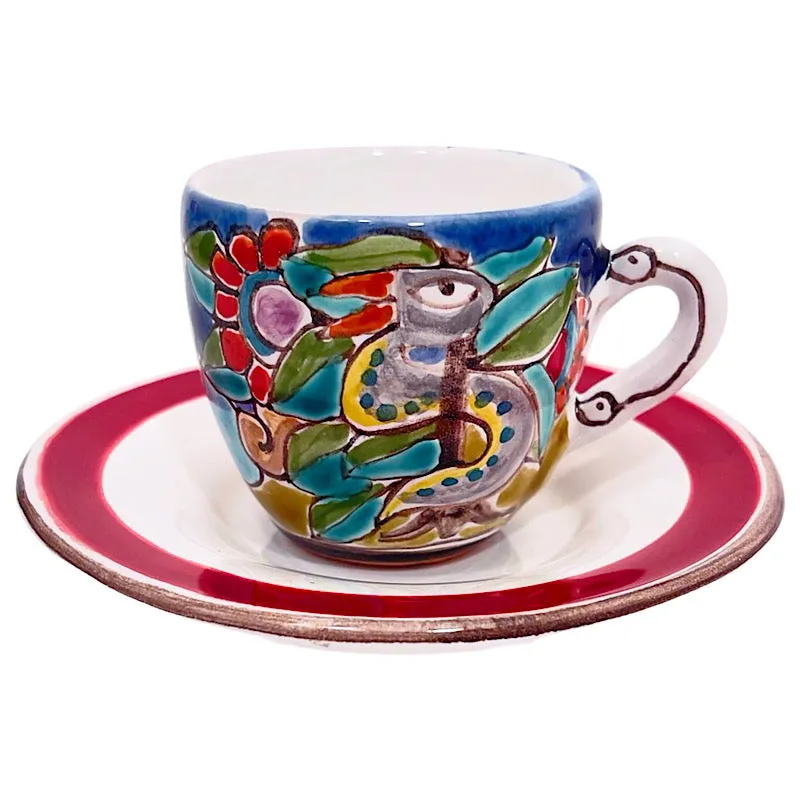 Adam & Eve Espresso Cup & Saucer