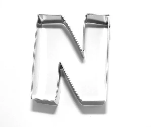 Alphabet Letter N 6.5cm Cookie Cutter Stainless Steel