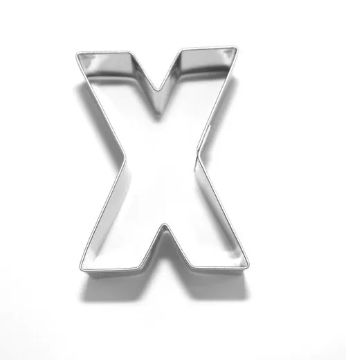 Alphabet Letter X Cookie Cutter Stainless Steel 6.5cm