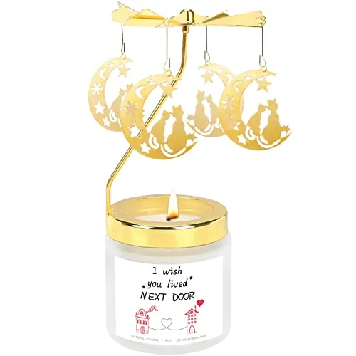 Automatic Rotation of Scented Candles - I Wish You Lived Next Door Candles, Thinking of You Gift, Long Distance Friendship, Besties Gifts, Missing You Gift