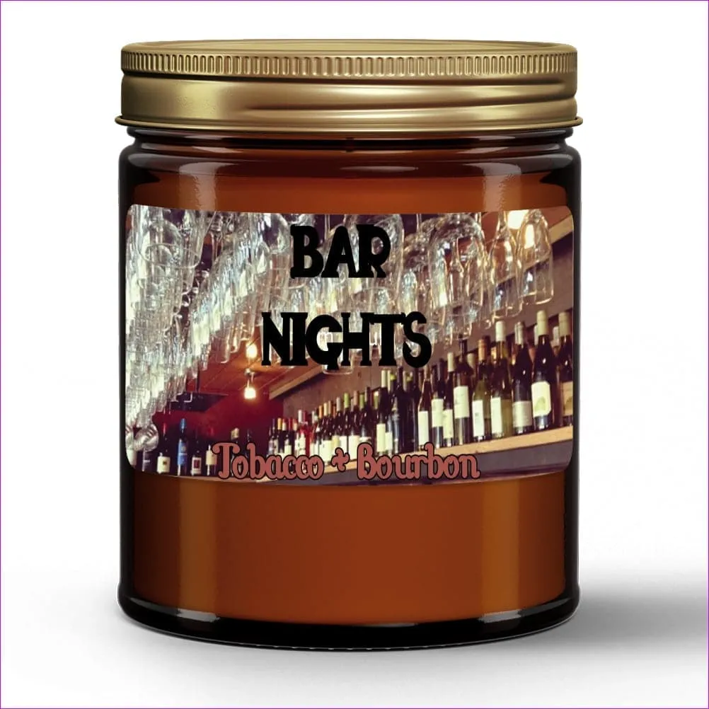 Bar Nights Natural Wax Candle in Amber Jar (9oz)