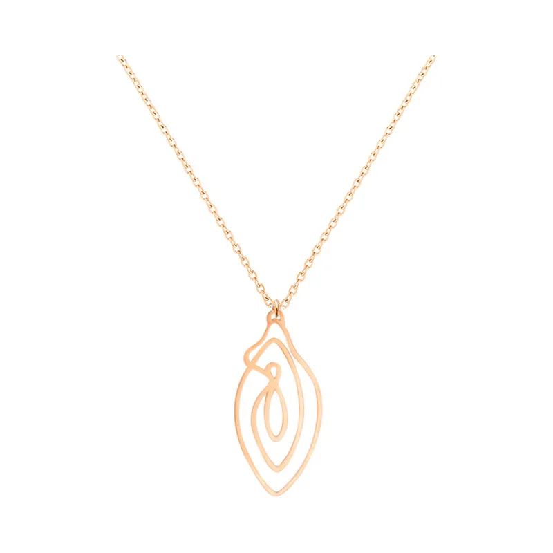 Biird Vulvii Vulva Necklace Rose Gold