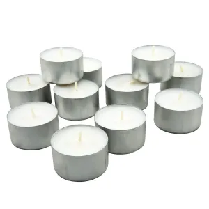 BiTNiX Unscented Smokeless Wax Tealight Candles 9 Hours Burning time for Home Décor,Diwali. Birthdays, Celebrations, Party Favors & More (Pack of 40)