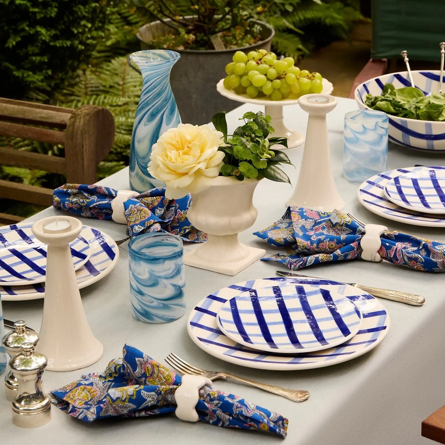 Blue Trellis Dinner Plate