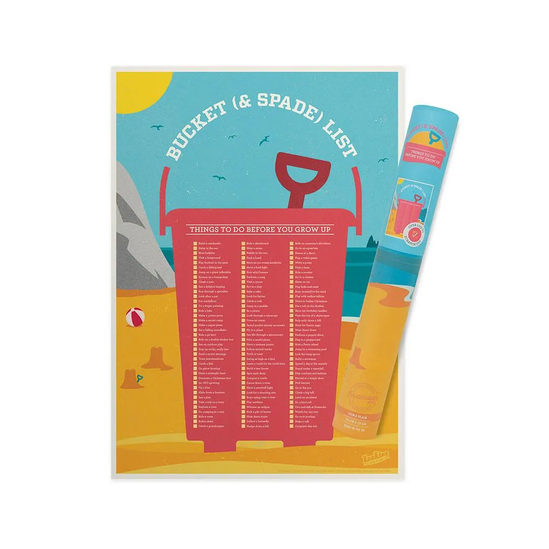 Bucket and Spade Scratch Poster