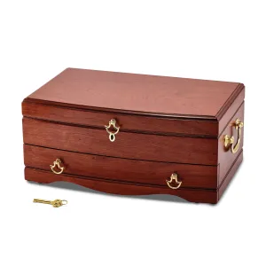 Cherry Bubinga Veneer 1-drawer Jewelry Chest