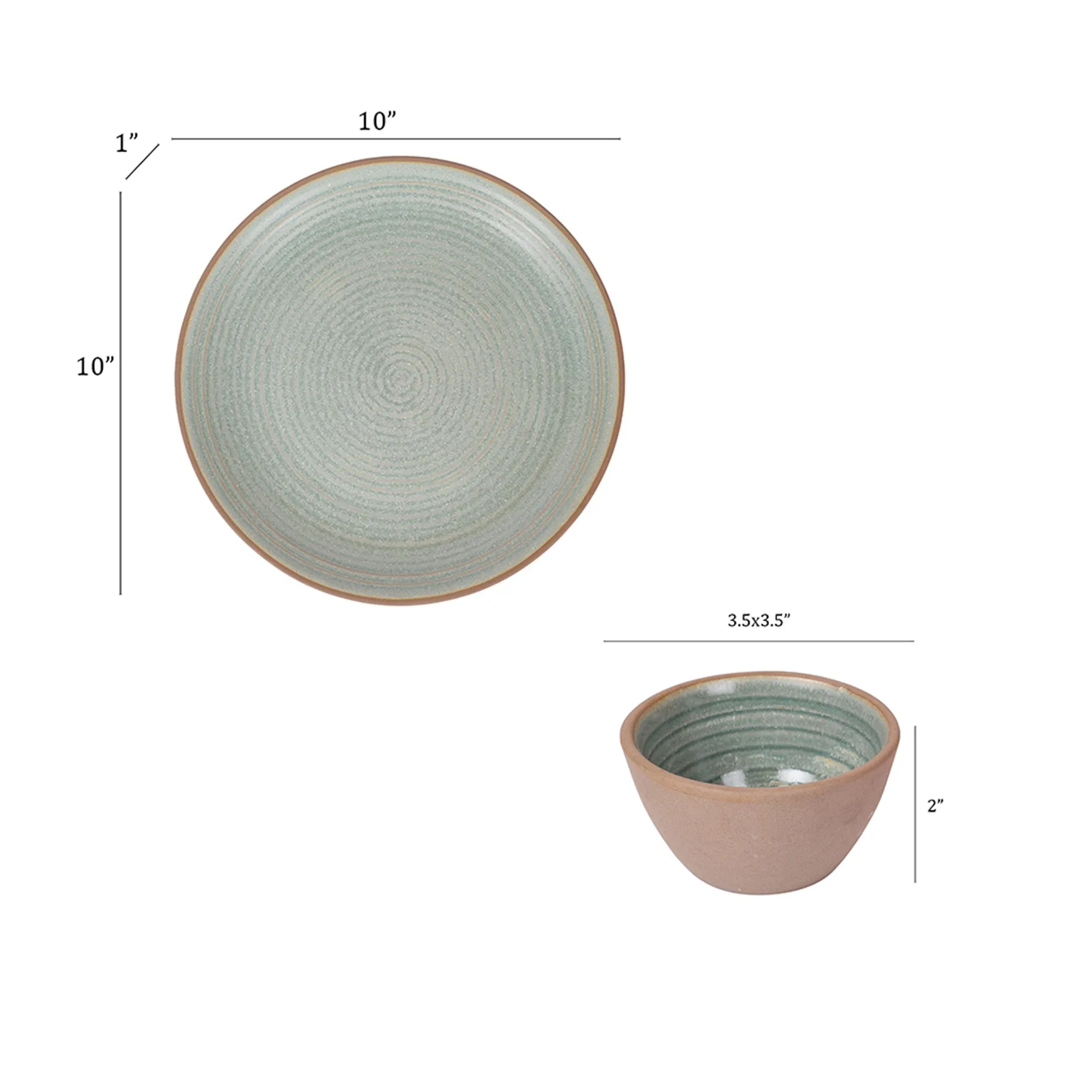 Desert Sand Dinner Set of Plates and Bowls (SO8)