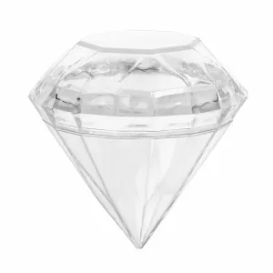 Diamond Shaped Acrylic Candy Boxes 24 Pack 2.75"x2.75"x2.75"