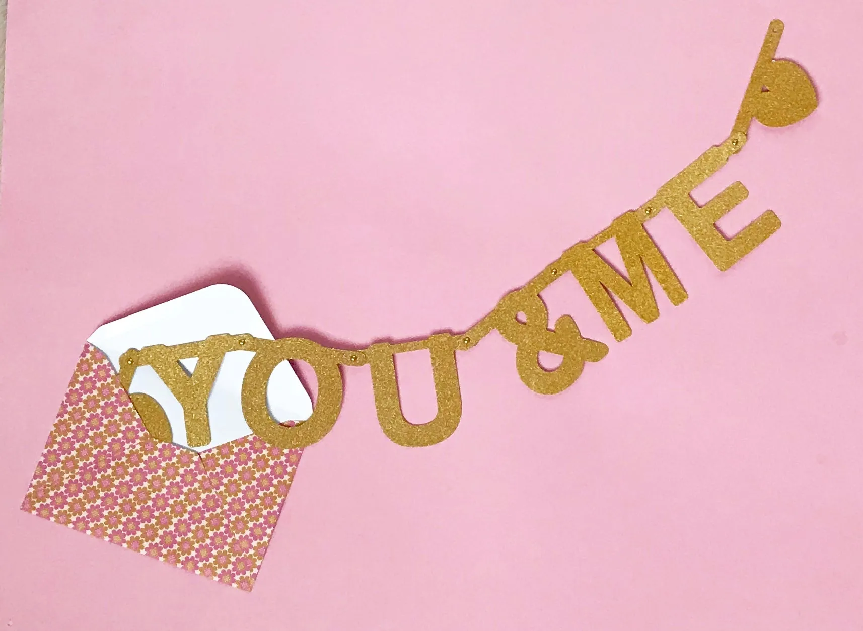 DIY Word Banner - Gold Glitter