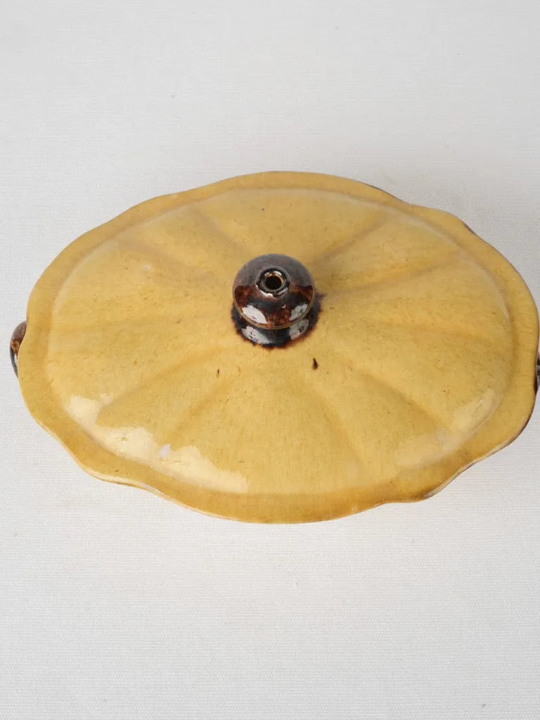 Early 20th Century Dieulefit Soupière w/ Yellow Glaze - 11½"