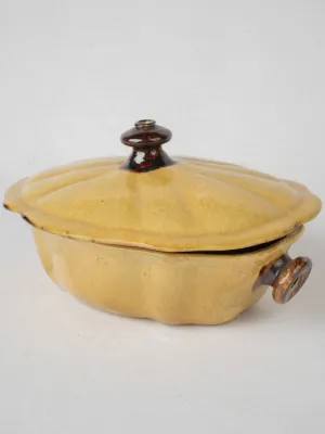 Early 20th Century Dieulefit Soupière w/ Yellow Glaze - 11½"