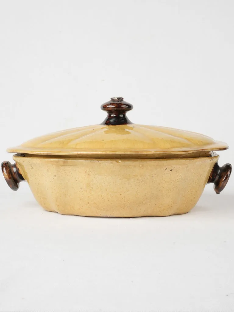 Early 20th Century Dieulefit Soupière w/ Yellow Glaze - 11½"