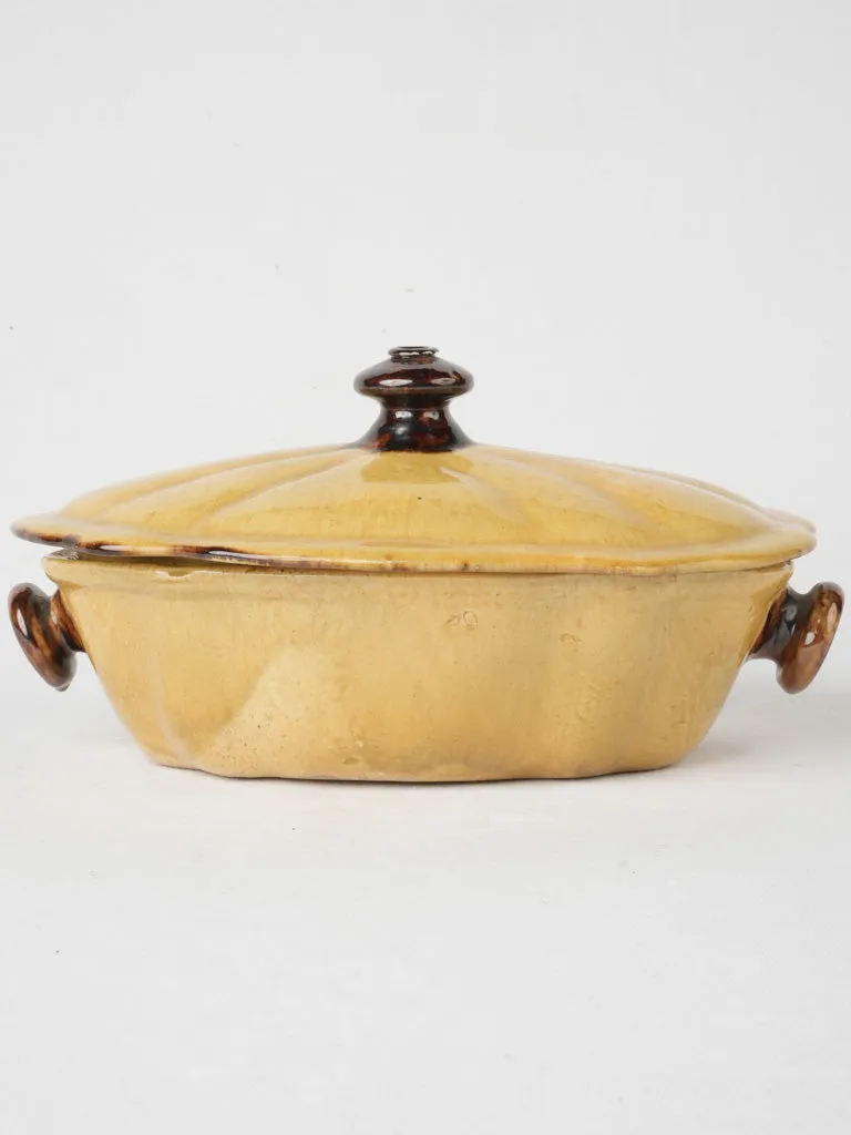 Early 20th Century Dieulefit Soupière w/ Yellow Glaze - 11½"