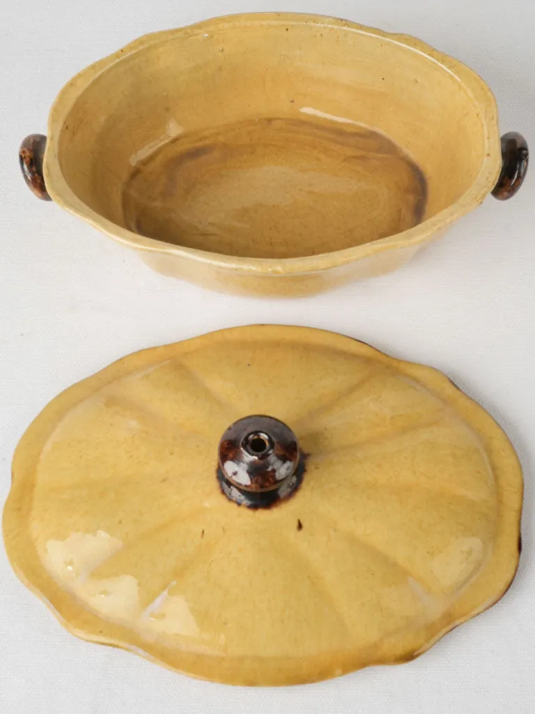 Early 20th Century Dieulefit Soupière w/ Yellow Glaze - 11½"