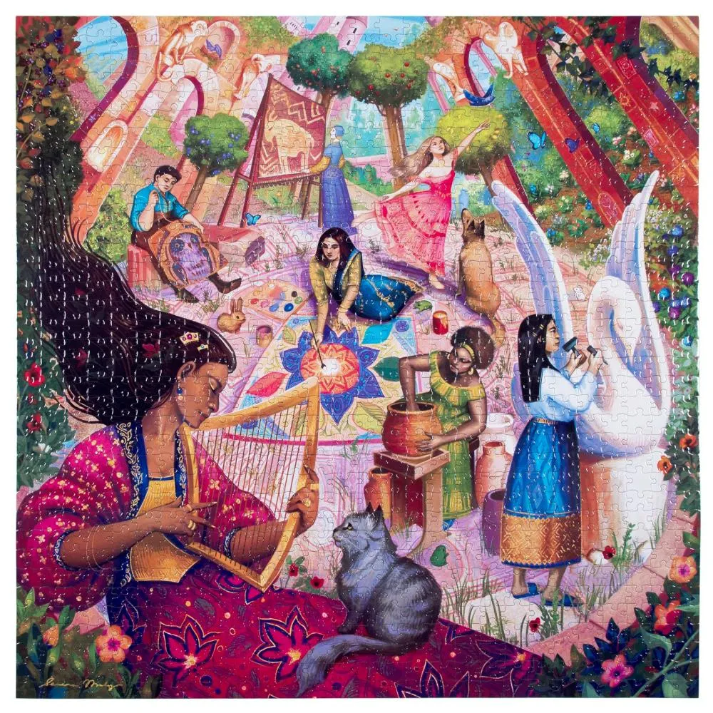 eeBoo 1000pc Puzzle - Pantheon of Women Artists