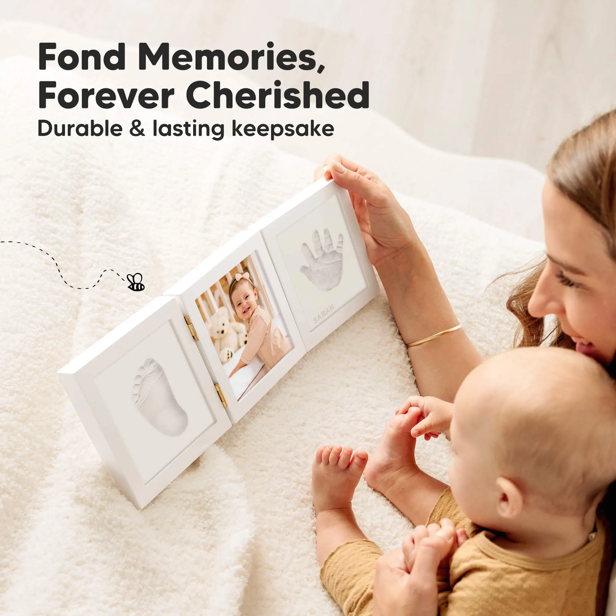 Fond Hand & Footprint Keepsake Frame