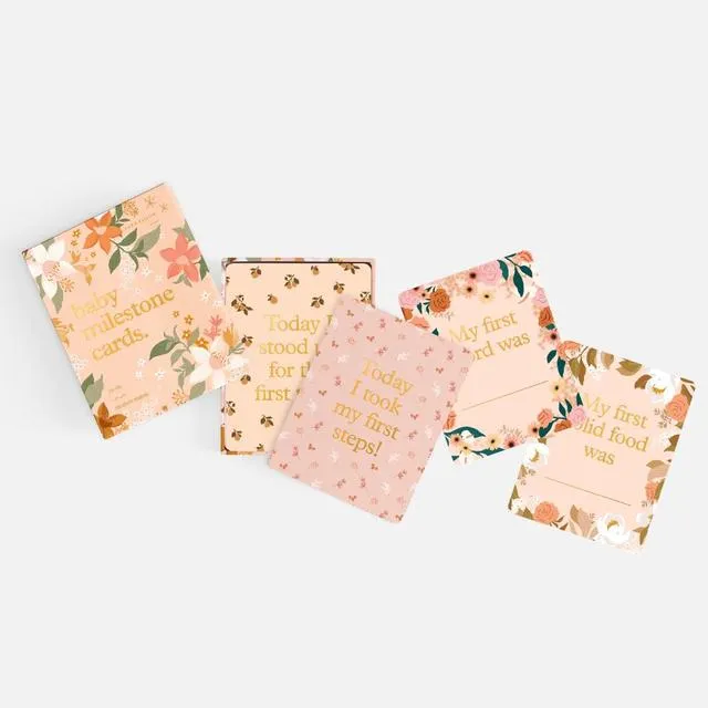 Fox & Fallow Baby Milestone Cards - Floral