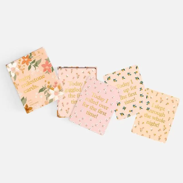 Fox & Fallow Baby Milestone Cards - Floral