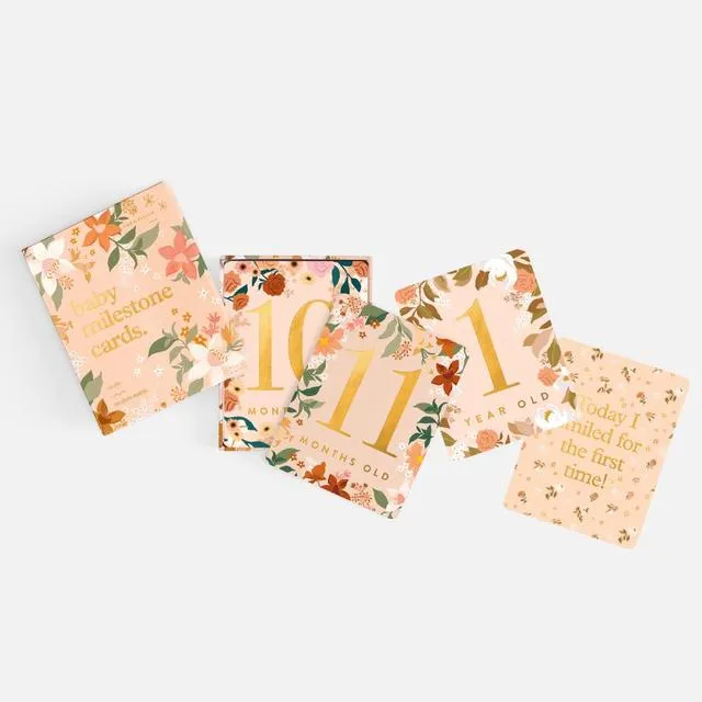 Fox & Fallow Baby Milestone Cards - Floral