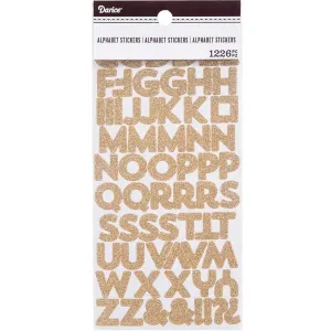 Gold Mini Alphabet Letter Stickers