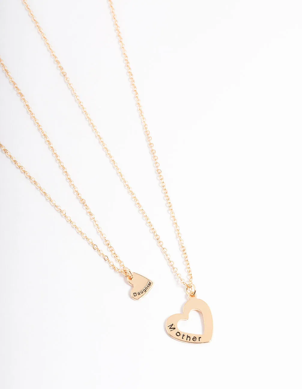 Gold Open Heart Necklace Pack