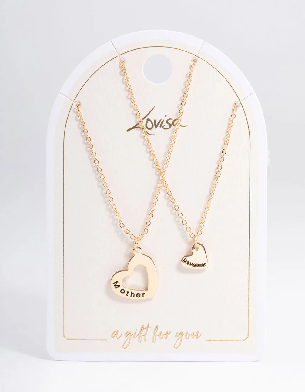 Gold Open Heart Necklace Pack