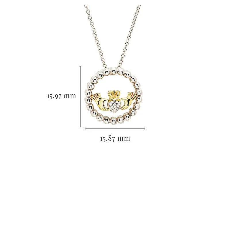 Gold Plated Claddagh Necklace