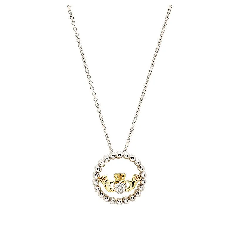 Gold Plated Claddagh Necklace