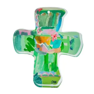 Green Everlasting Love Acrylic Cross