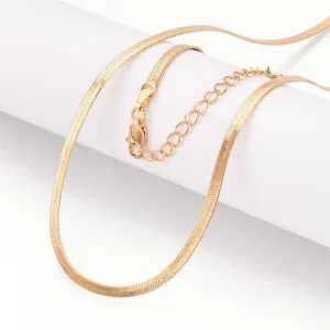 Hailey Gold Herringbone Necklace 18"