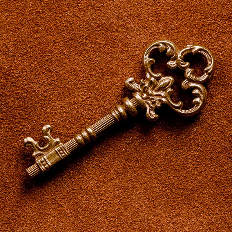 Handcrafted Vintage Brass Golden Key Pendant