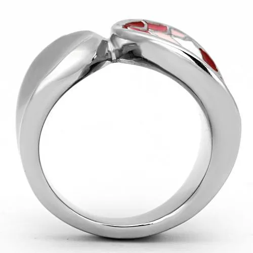 High polished (no plating) Stainless Steel Ring with Epoxy in Multi Color for Women Style TK815