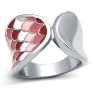 High polished (no plating) Stainless Steel Ring with Epoxy in Multi Color for Women Style TK815