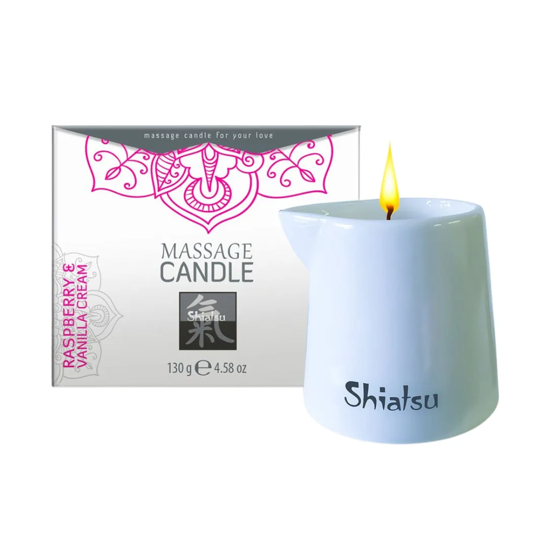 HOT Shiatsu Massage Candle 130g - Raspberry & Vanilla