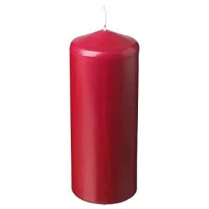 Ikea FENOMEN Unscented Block Candle, red20 cm (7 ¾ ")