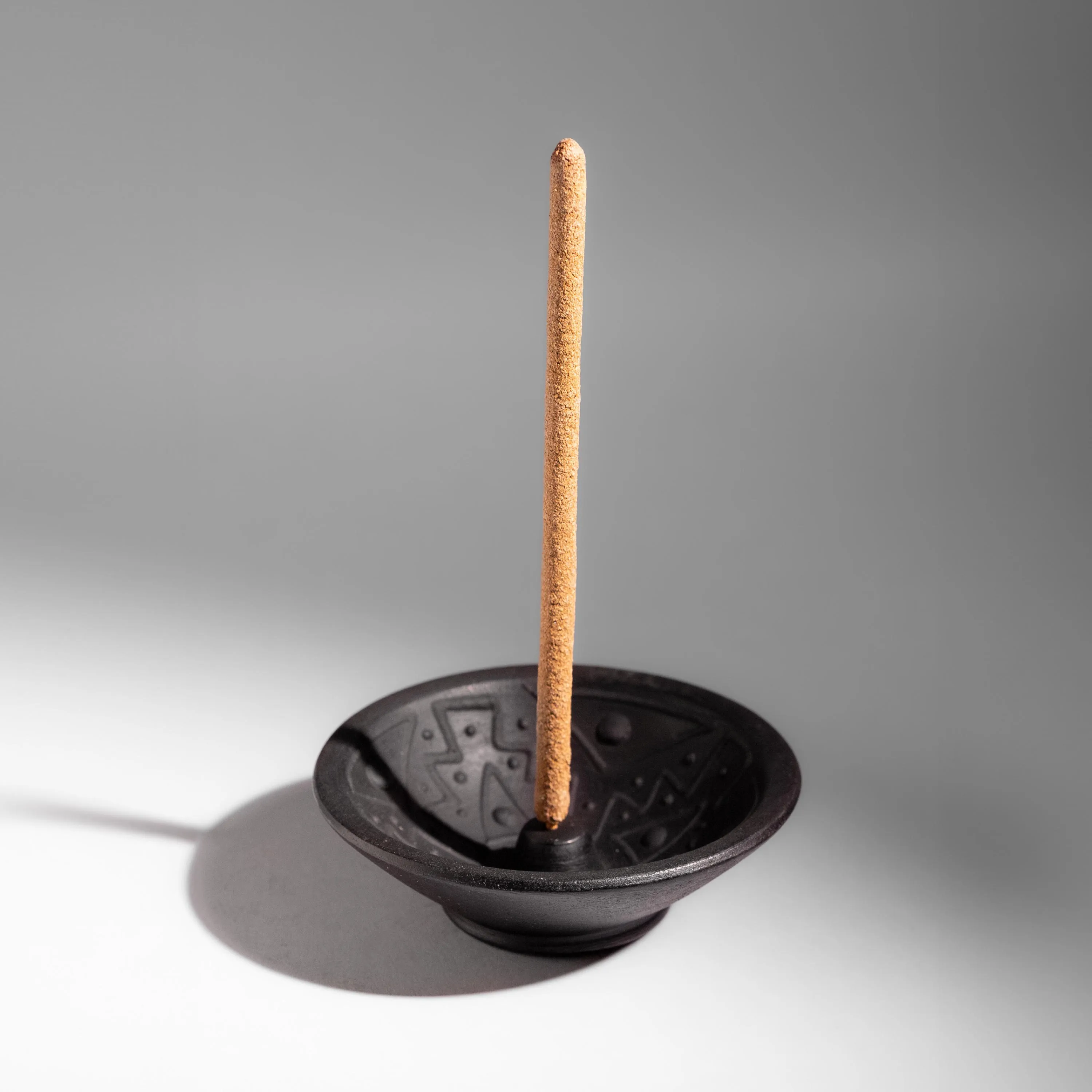 Incense Holder Black Matte Handmade in Chulucanas, Peru