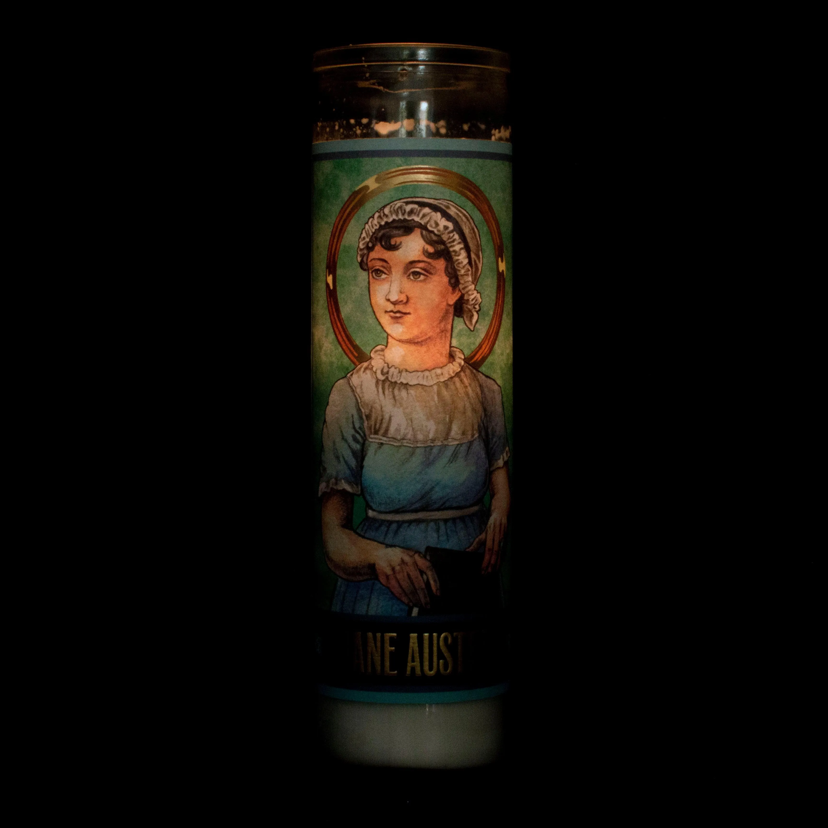 Jane Austen Secular Saint Candle