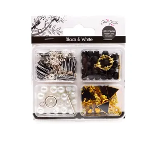 JJB Window Box Bead Mix in Black and White