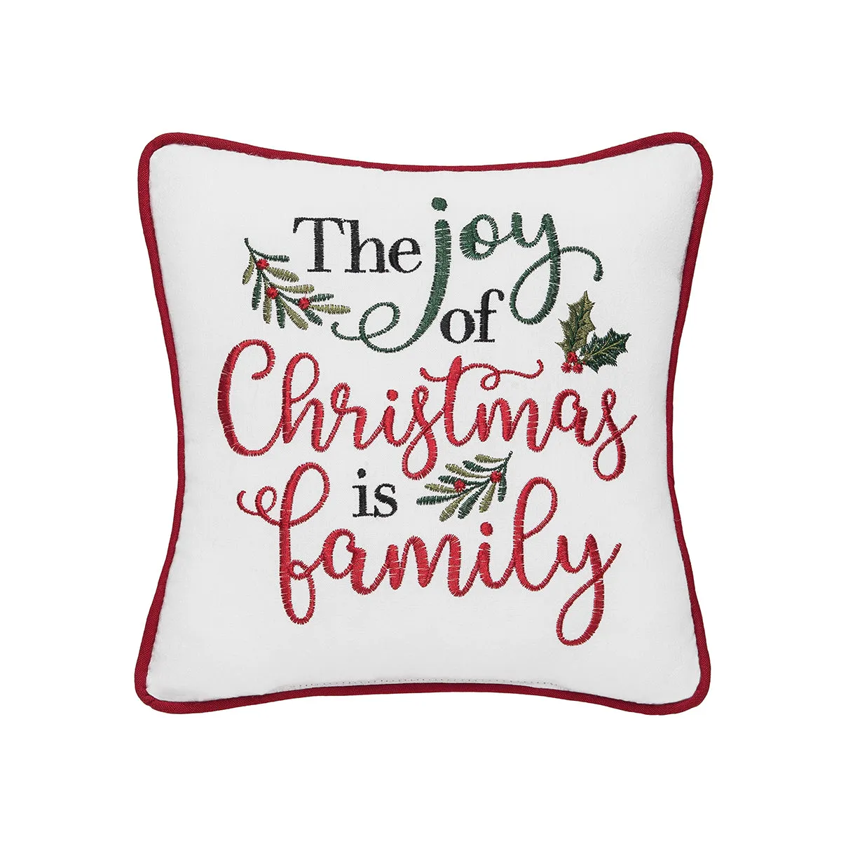 Joy of Christmas Family Mini Pillow