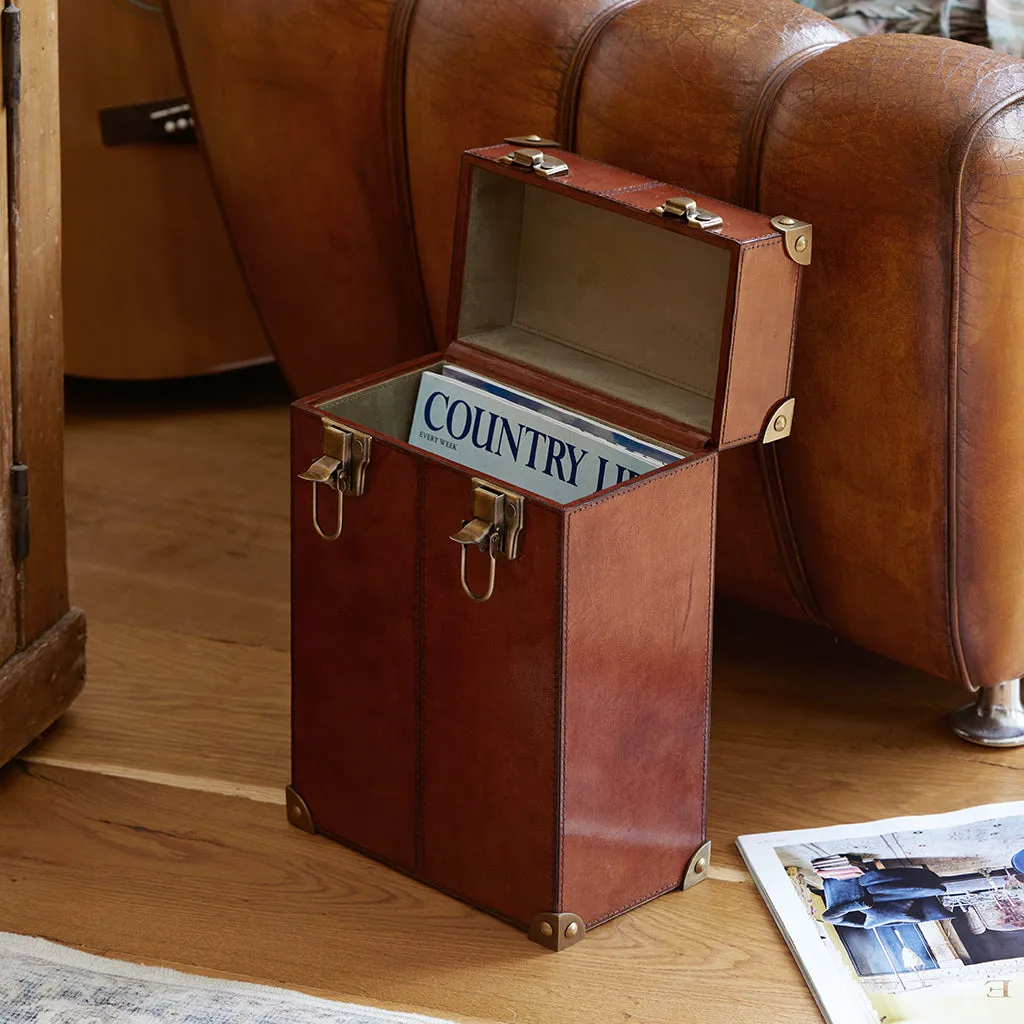 Leather Periodical Storage