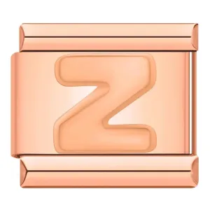 Letter Z in Rose Gold, on Rose Gold