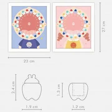 Lucky Baby Baby Tooth Fun Box Photo Frame - Transparent Crystal Tooth House Milk Teeth Organiser - 2 Variation