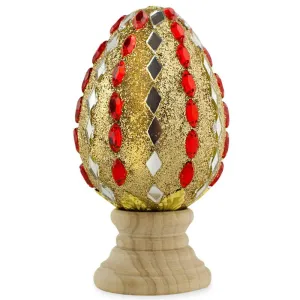 Mirrors And Jewels Wooden Easter Egg