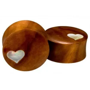 Modern Romance Plugs - Saba wood   Mother of Pearl