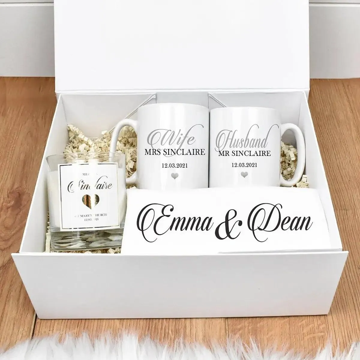 Mr Mrs Wedding Gift Box, Personalised Wedding Gift Box, Engagement Gift, Wedding Gifts, Wedding Day Gifts, Couple Gifts, Filled Gift Boxes,