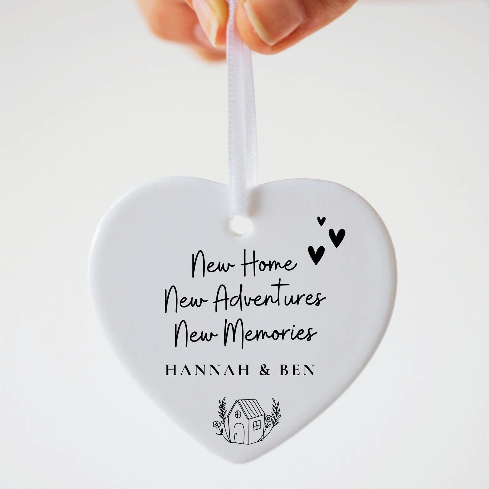 New Home Gift Personalised Heart Ceramic Keepsake